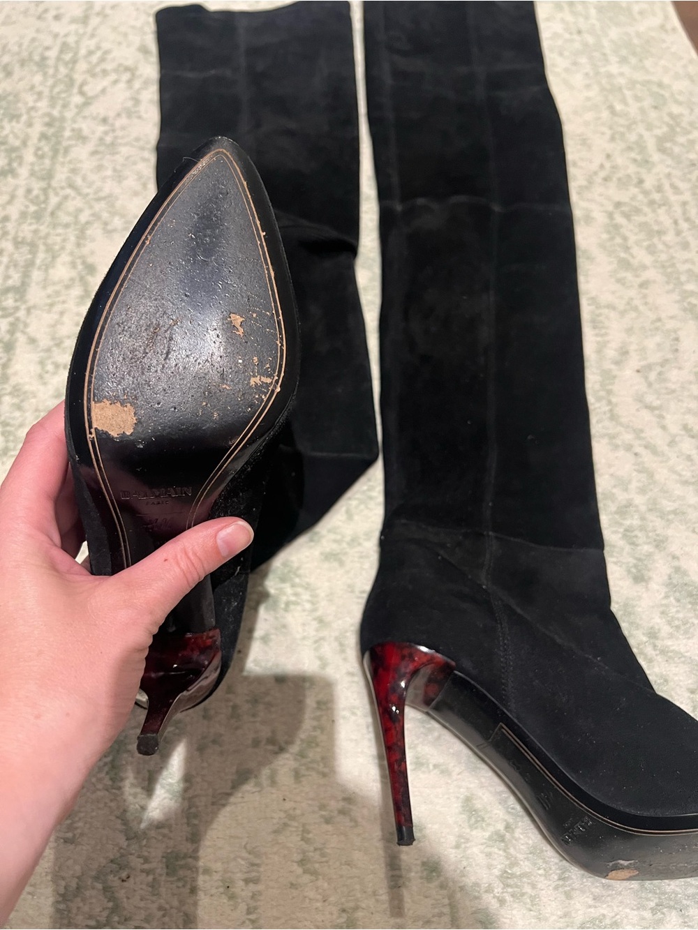 Balmain x HM thigh high boots - Picture 2 of 5